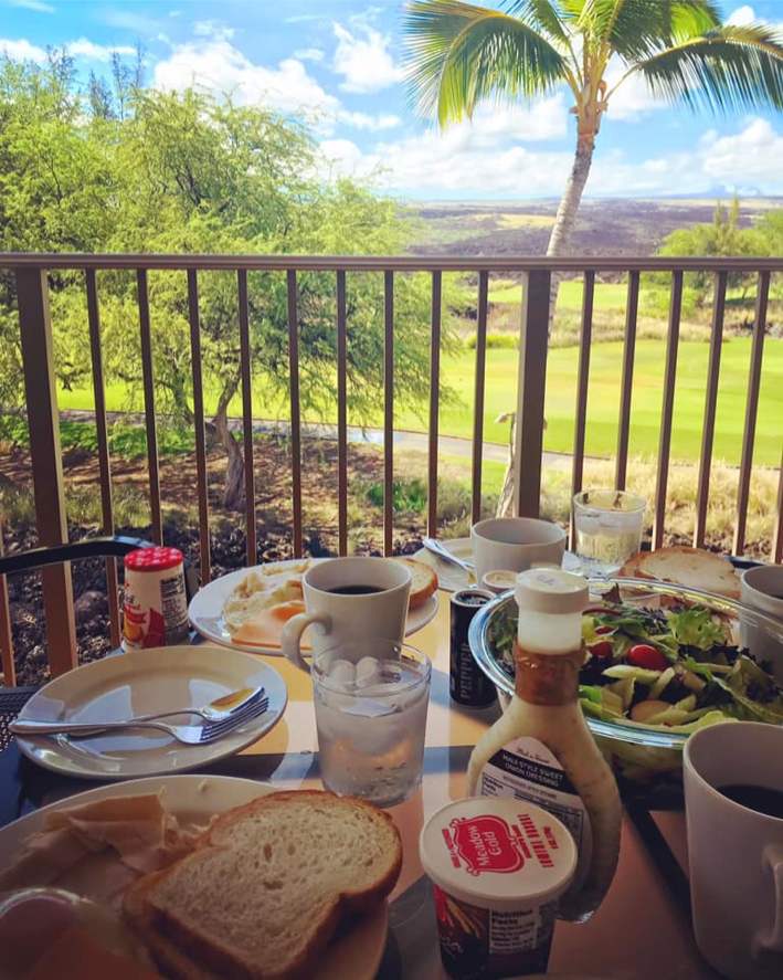 ハワイ島での朝食